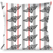 Buckle-Down Throw Pillow - BD Plaid White/Gray/Red Throw Pillows Buckle-Down   