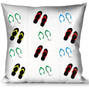Buckle-Down Throw Pillow - Beach Flip Flops Throw Pillows Buckle-Down   