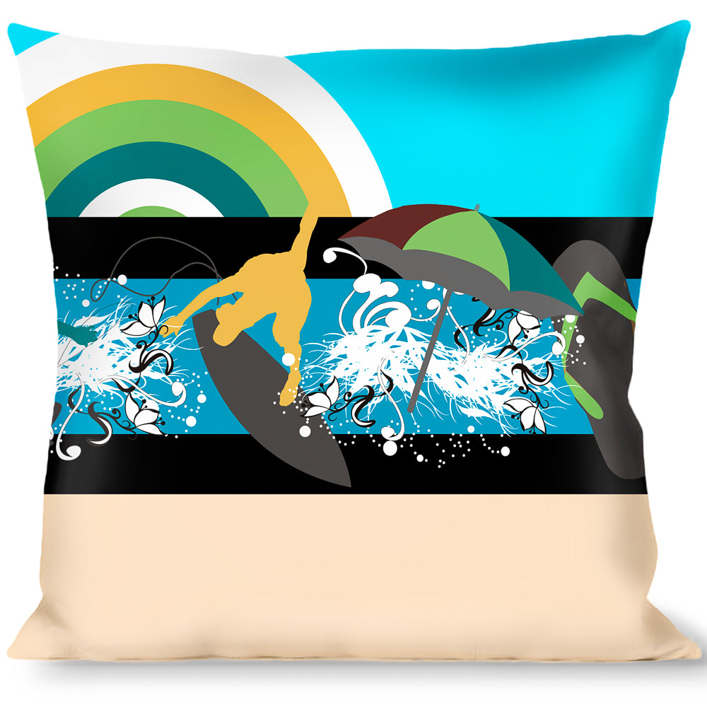 Buckle-Down Throw Pillow - Beach Scene 1 Throw Pillows Buckle-Down   