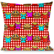 Buckle-Down Throw Pillow - Burger & Fries Cartoon Throw Pillows Buckle-Down   