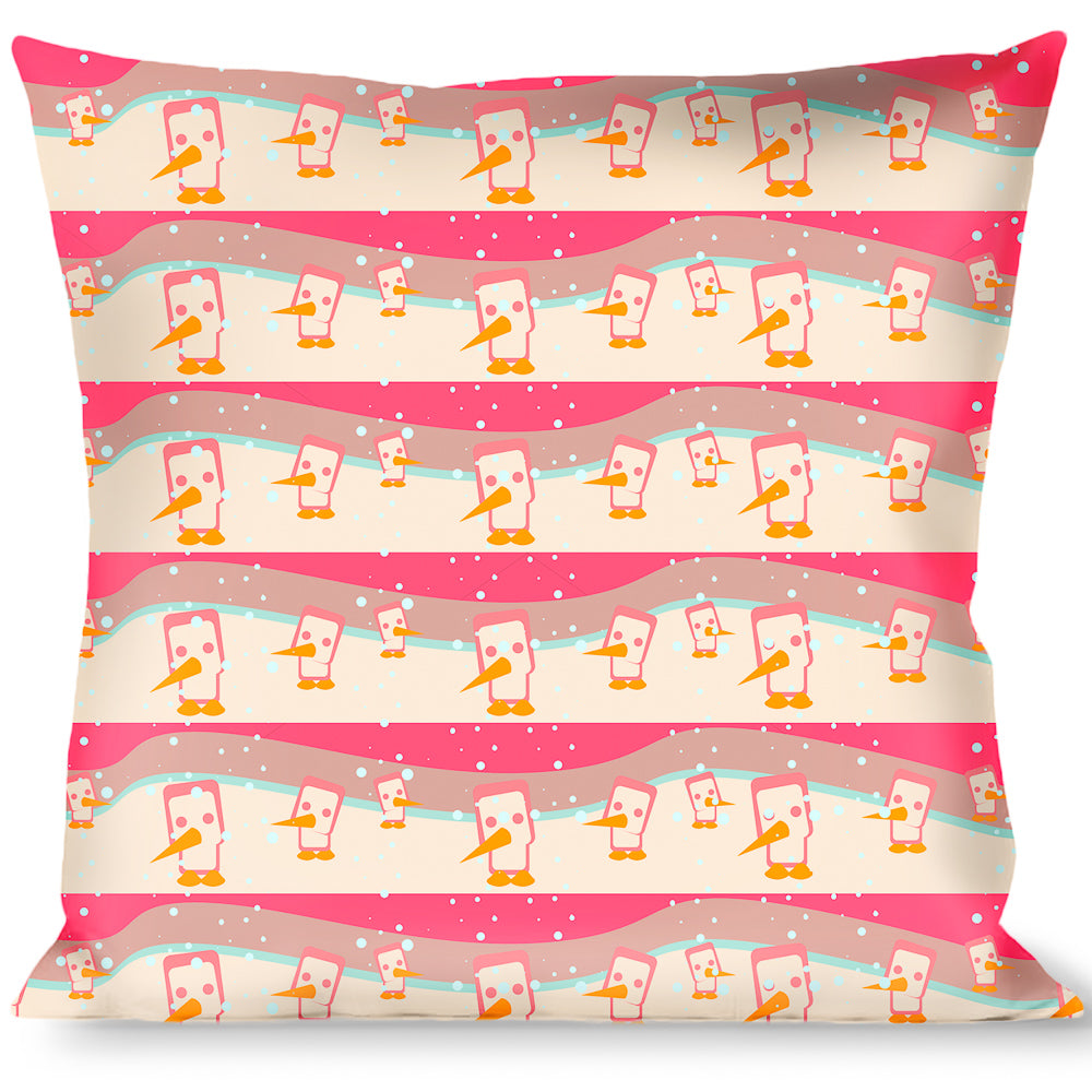 Buckle-Down Throw Pillow - Block Penguins Mauve Throw Pillows Buckle-Down   