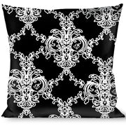 Buckle-Down Throw Pillow - Boudoir Wallpaper Black/White Throw Pillows Buckle-Down   