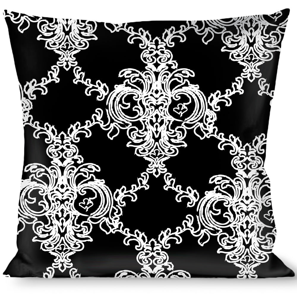Buckle-Down Throw Pillow - Boudoir Wallpaper Black/White Throw Pillows Buckle-Down   