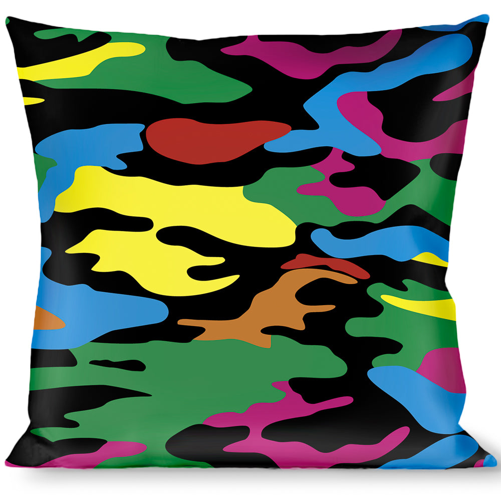 Buckle-Down Throw Pillow - Camo Multi Neon Throw Pillows Buckle-Down   