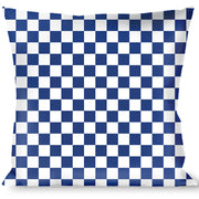 Buckle-Down Throw Pillow - Checker BlueKU/White Throw Pillows Buckle-Down   