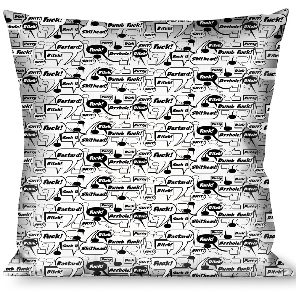 Buckle-Down Throw Pillow - Curse Bubbles Throw Pillows Buckle-Down   