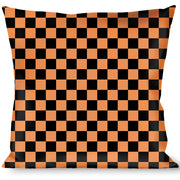 Buckle-Down Throw Pillow - Checker Orange/Blue Throw Pillows Buckle-Down   