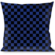 Buckle-Down Throw Pillow - Checker Black/Royal 288C Throw Pillows Buckle-Down   