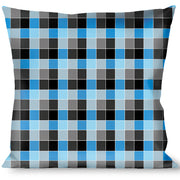 Buckle-Down Throw Pillow - Checker Mosaic Blue Throw Pillows Buckle-Down   