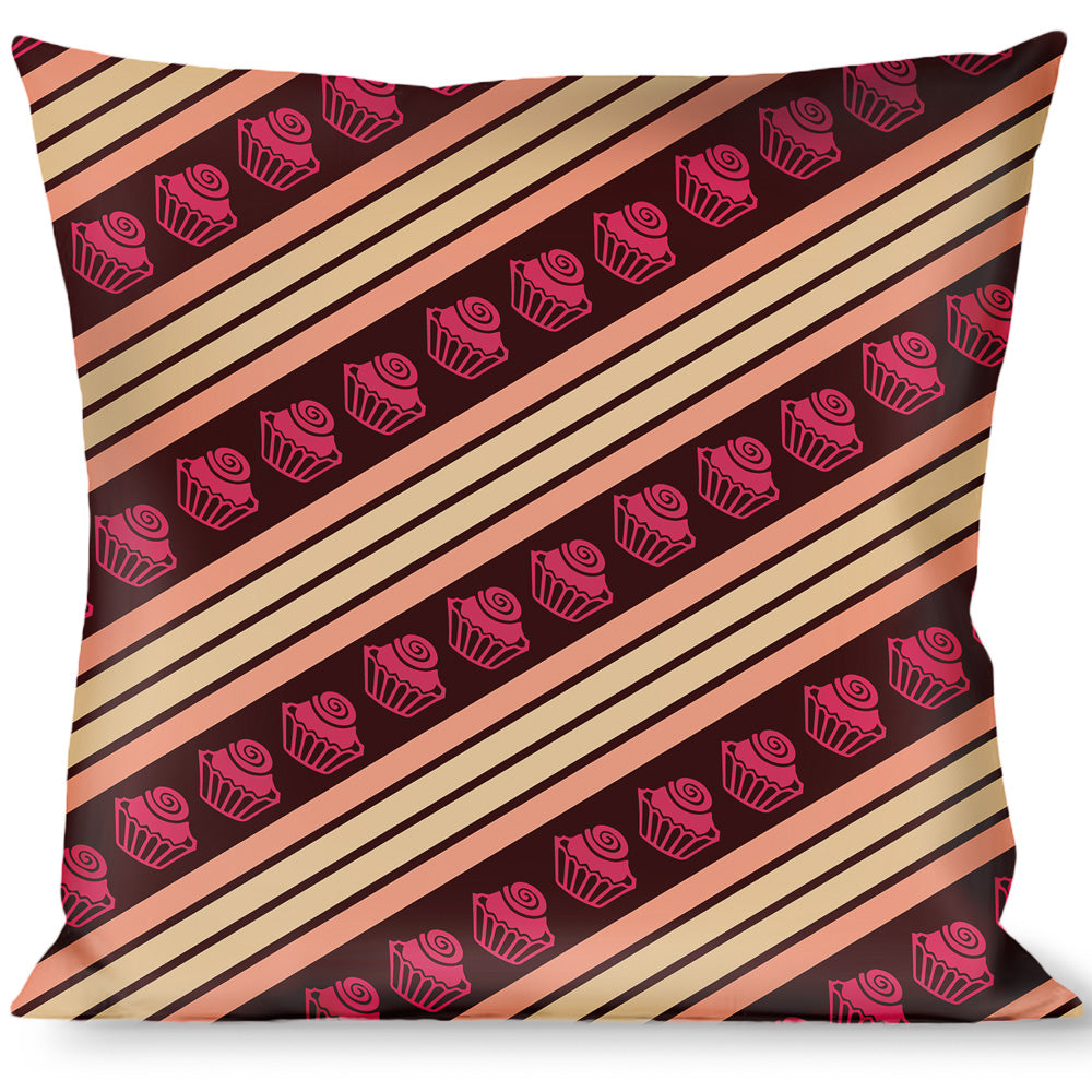 Buckle-Down Throw Pillow - Cupcake Wallpaper Throw Pillows Buckle-Down   