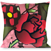 Buckle-Down Throw Pillow - Death Before Dishonor Pink Throw Pillows Buckle-Down   