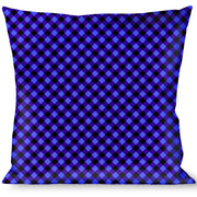 Buckle-Down Throw Pillow - Diagonal Buffalo Plaid Black/Blue Throw Pillows Buckle-Down   