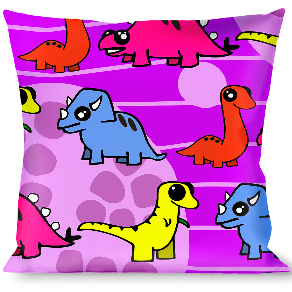 Buckle-Down Throw Pillow - Dinosaur Cartoon Throw Pillows Buckle-Down   
