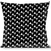 Buckle-Down Throw Pillow - Dog Bone Black/White Throw Pillows Buckle-Down   