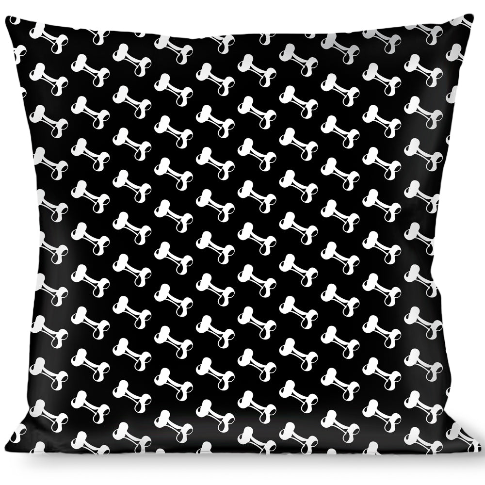 Buckle-Down Throw Pillow - Dog Bone Black/White Throw Pillows Buckle-Down   