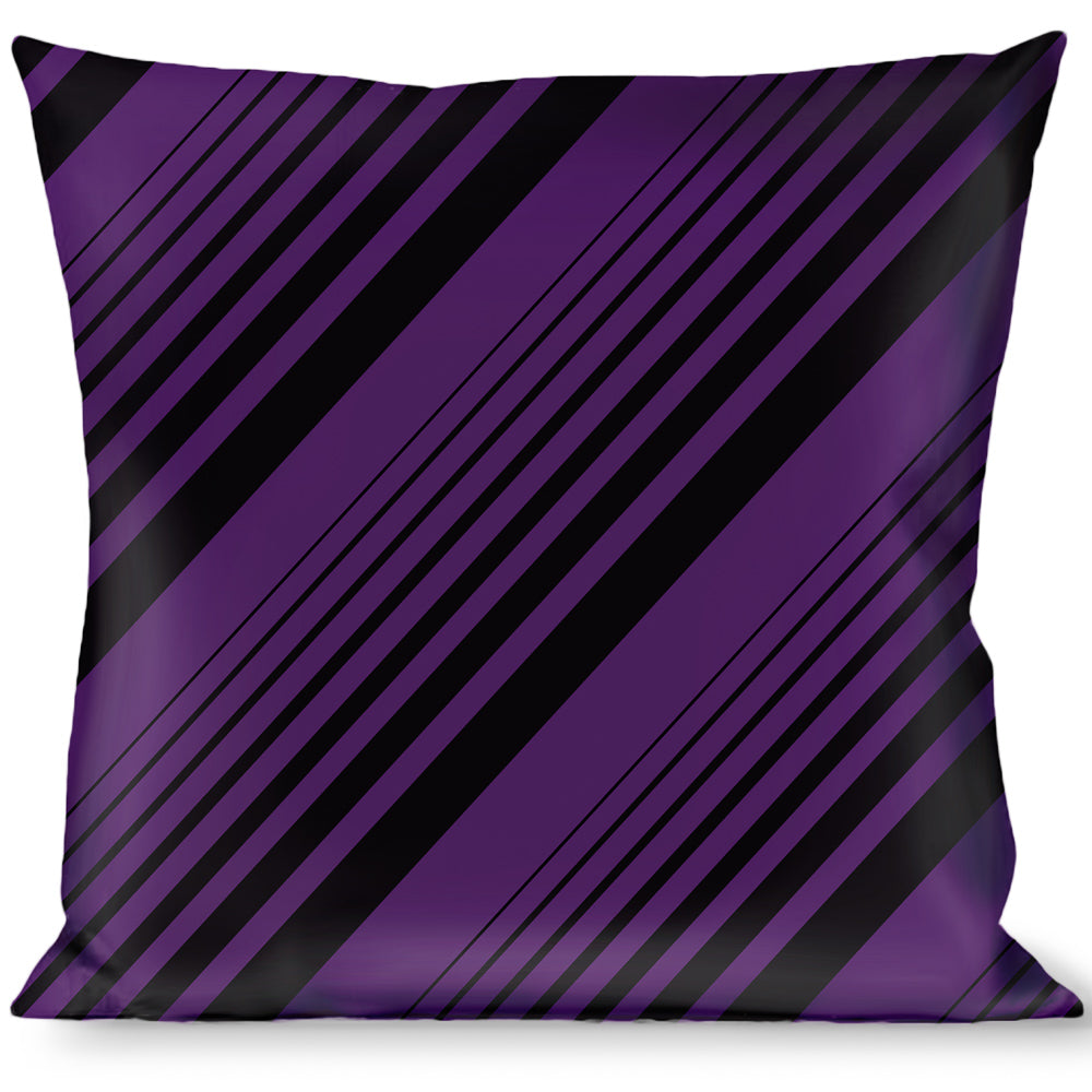 Buckle-Down Throw Pillow - Diagonal Stripes Purples Throw Pillows Buckle-Down   