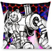 Buckle-Down Throw Pillow - Evoke 2 RoboBear Throw Pillows Buckle-Down   