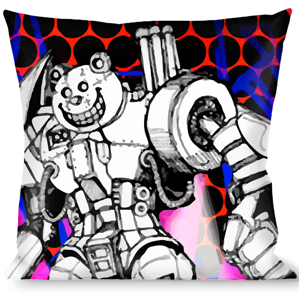 Buckle-Down Throw Pillow - Evoke 2 RoboBear Throw Pillows Buckle-Down   