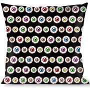 Buckle-Down Throw Pillow - Eyeballs Black/Multi Color Throw Pillows Buckle-Down   