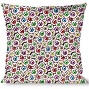 Buckle-Down Throw Pillow - Eyeballs Stacked Throw Pillows Buckle-Down   