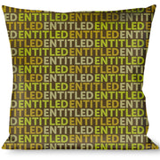 Buckle-Down Throw Pillow - ENTITLED Tonal Greens Throw Pillows Buckle-Down   