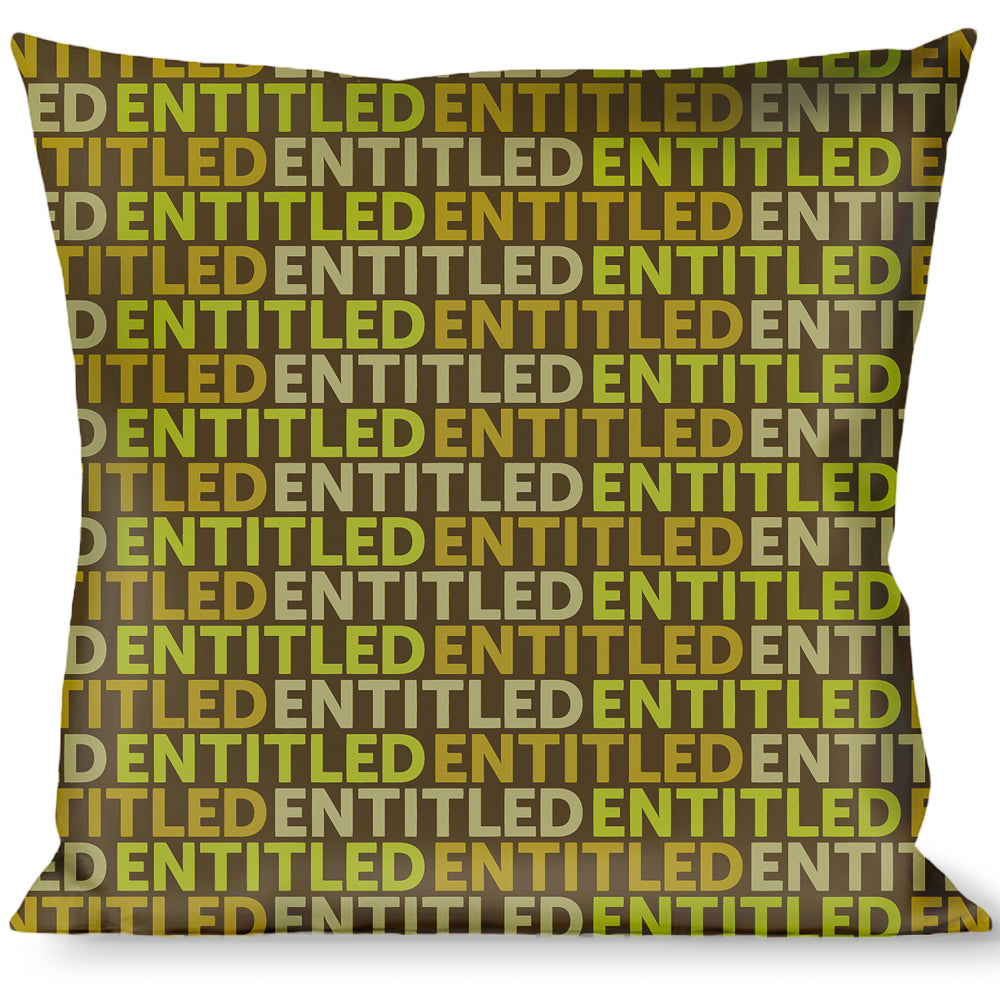 Buckle-Down Throw Pillow - ENTITLED Tonal Greens Throw Pillows Buckle-Down   