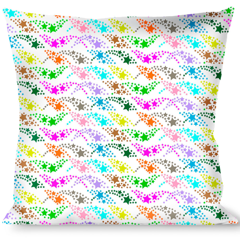 Buckle-Down Throw Pillow - Falling Stars White/Multi Color Throw Pillows Buckle-Down   