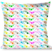 Buckle-Down Throw Pillow - Falling Stars White/Multi Color Throw Pillows Buckle-Down   