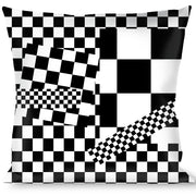 Buckle-Down Throw Pillow - Funky Checkers Black/White Throw Pillows Buckle-Down   