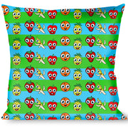 Buckle-Down Throw Pillow - Fruit Cartoon Throw Pillows Buckle-Down   