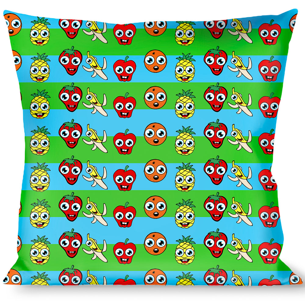 Buckle-Down Throw Pillow - Fruit Cartoon Throw Pillows Buckle-Down   