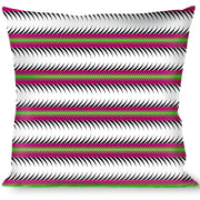Buckle-Down Throw Pillow - Fish Tail Fuchsia/Black/White Throw Pillows Buckle-Down   