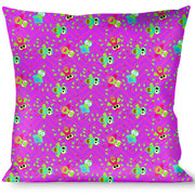 Buckle-Down Throw Pillow - Flying Owls w/Leaves Purple/Multi Color Throw Pillows Buckle-Down   