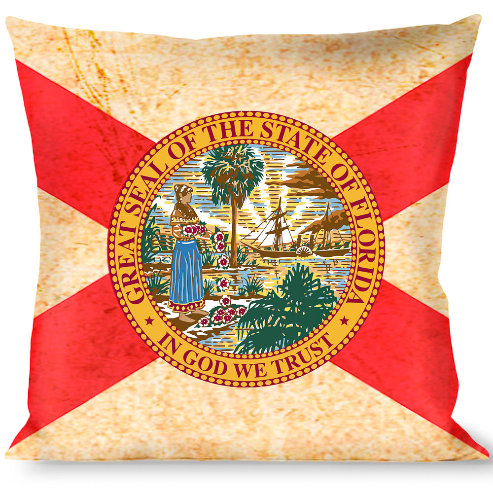 Buckle-Down Throw Pillow - Florida Flags/Black Throw Pillows Buckle-Down   