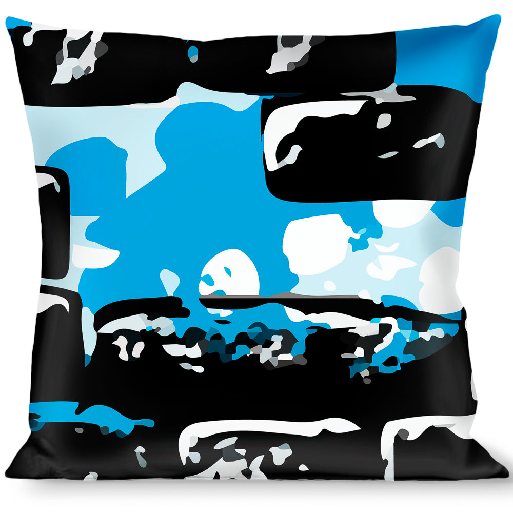 Buckle-Down Throw Pillow - Grunge Bricks Blue Throw Pillows Buckle-Down   