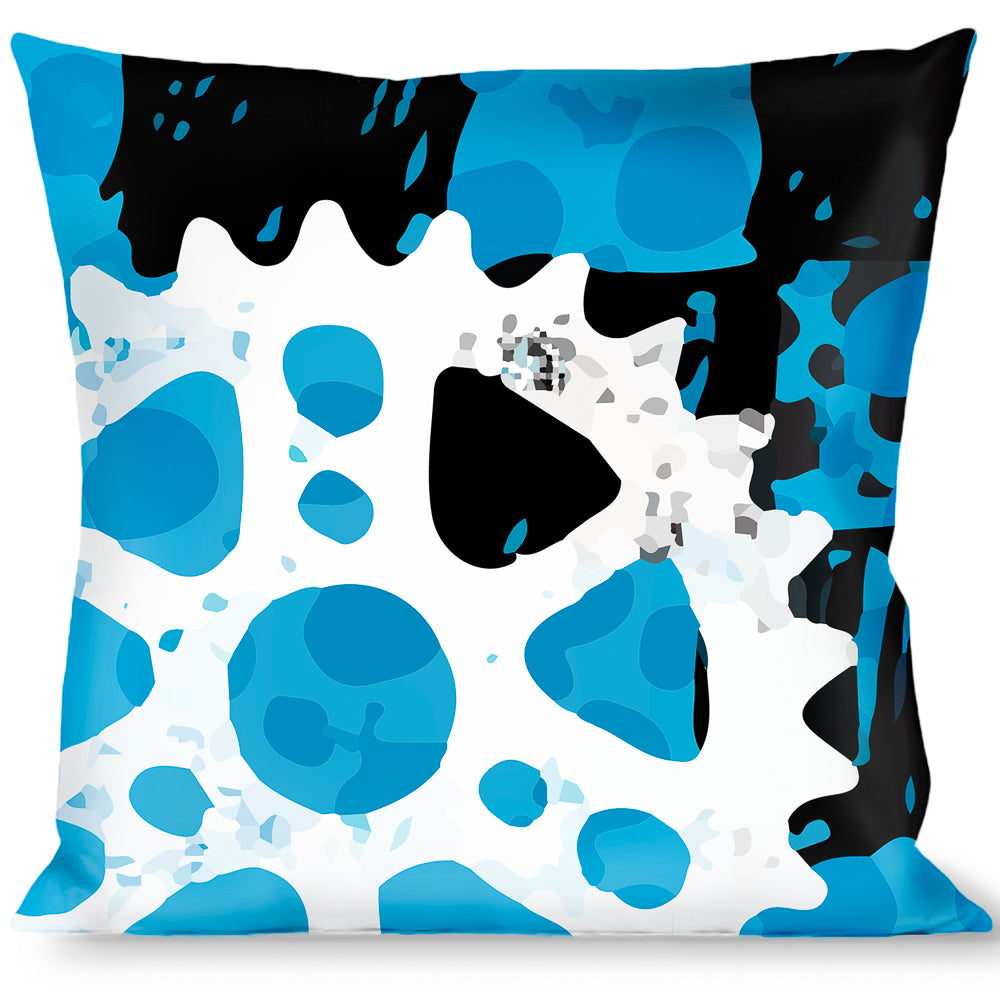 Buckle-Down Throw Pillow - Grunge Gears Blue Throw Pillows Buckle-Down   