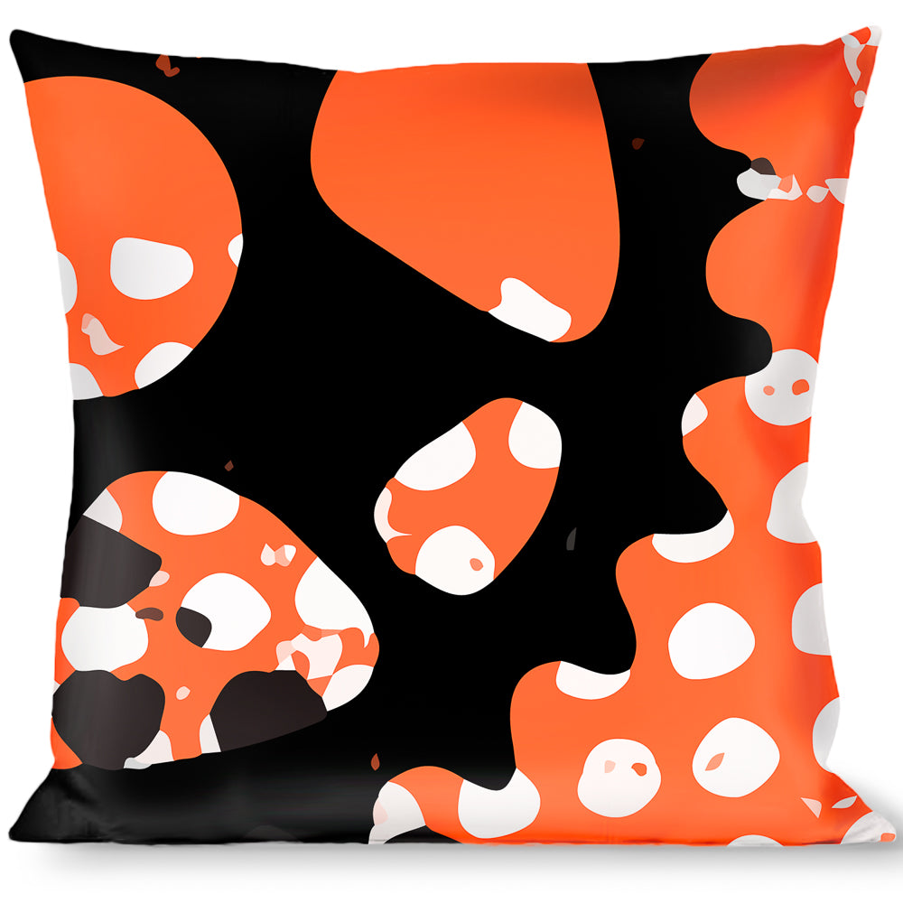 Buckle-Down Throw Pillow - Grunge Gears Orange Throw Pillows Buckle-Down   
