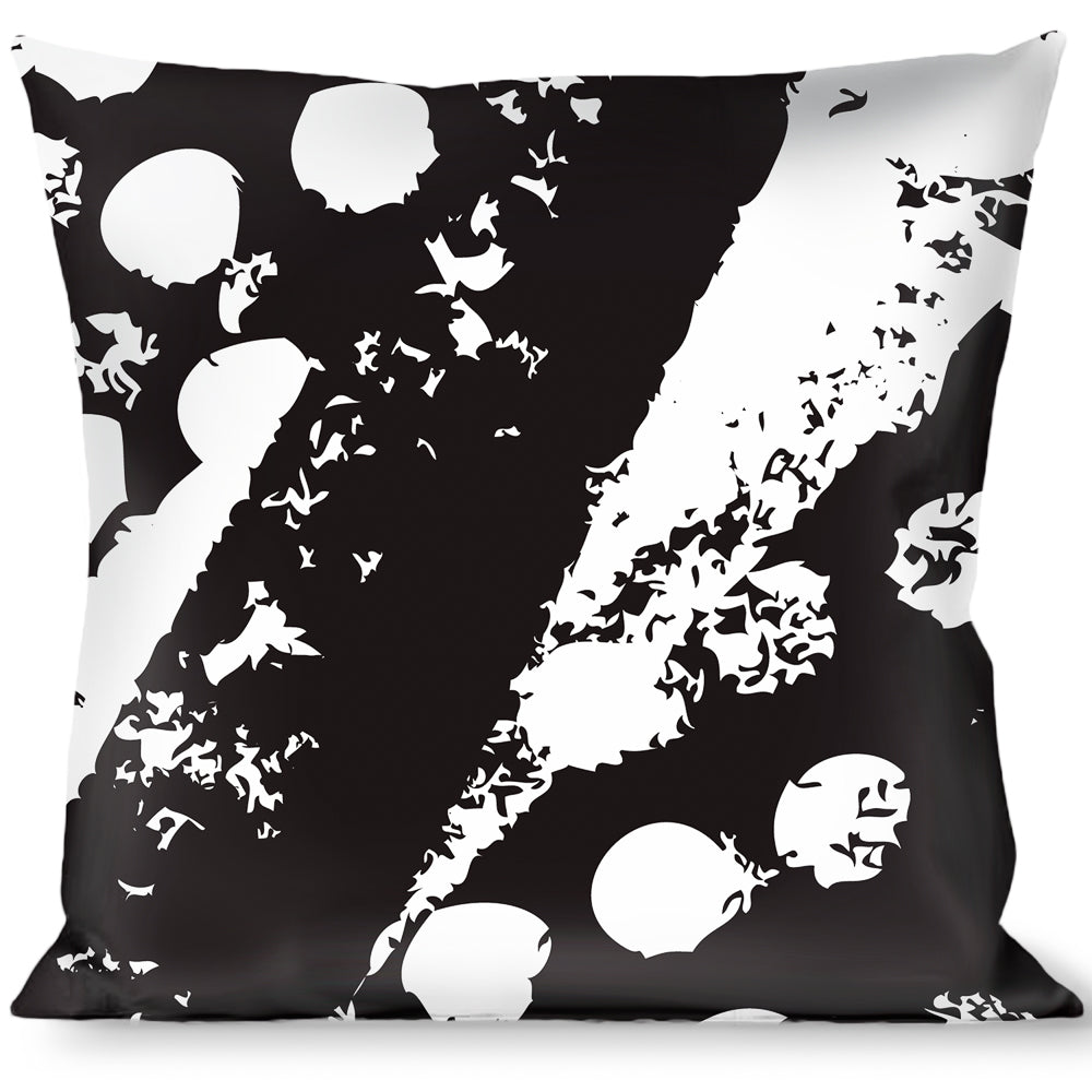 Buckle-Down Throw Pillow - Grunge Tread Black/White Throw Pillows Buckle-Down   