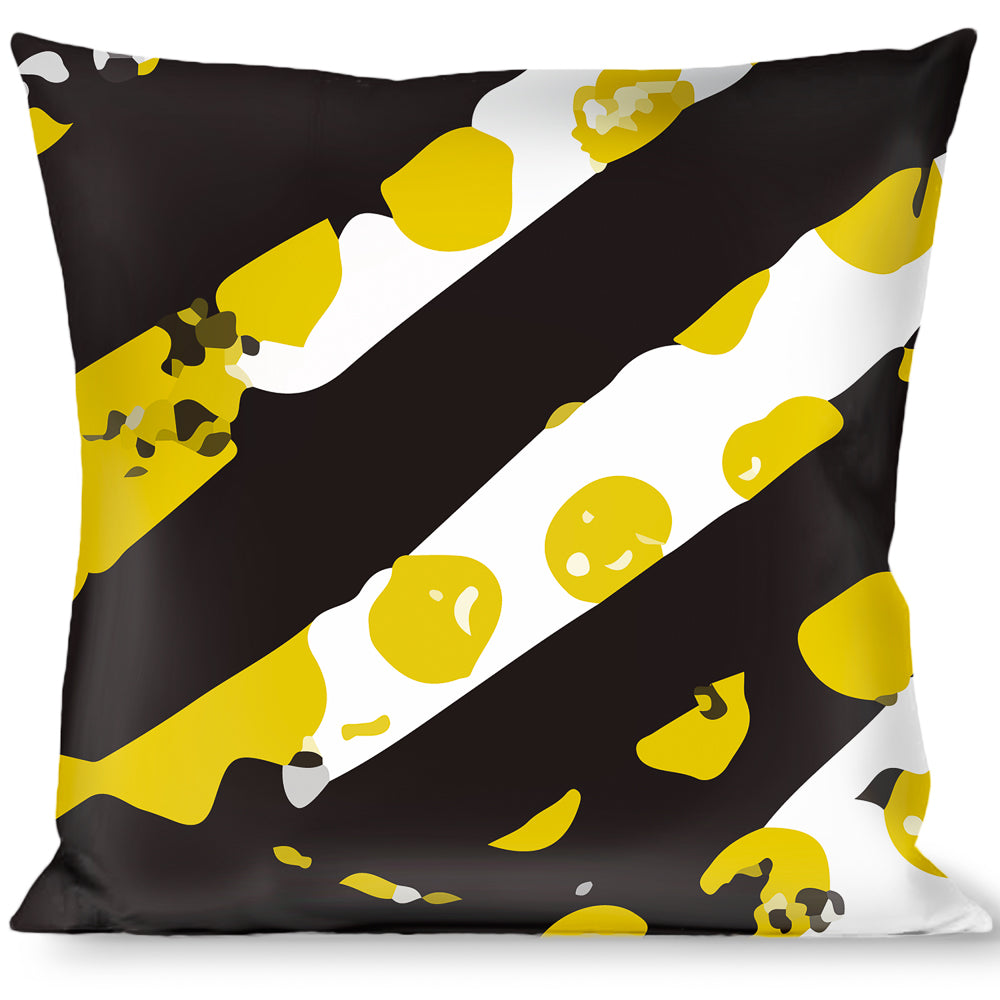 Buckle-Down Throw Pillow - Grunge Tread Yellow Throw Pillows Buckle-Down   