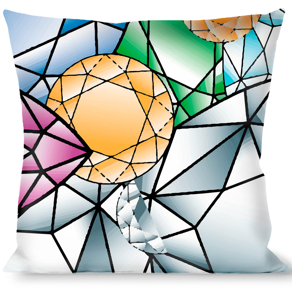 Buckle-Down Throw Pillow - Gems Stacked Multi Color Throw Pillows Buckle-Down   