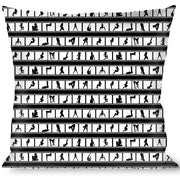 Buckle-Down Throw Pillow - Girls Posing Film Strip White/Black Throw Pillows Buckle-Down   