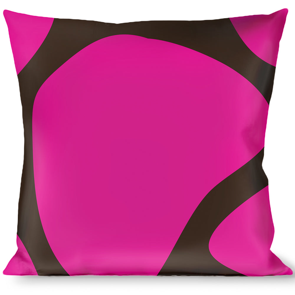 Buckle-Down Throw Pillow - Giraffe Spots Black/Fuchsia Throw Pillows Buckle-Down   