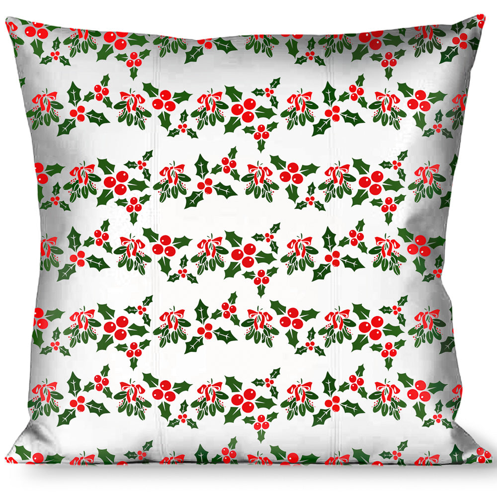 Buckle-Down Throw Pillow - Holly & Mistletoe Throw Pillows Buckle-Down   