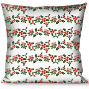Buckle-Down Throw Pillow - Holly & Mistletoe Throw Pillows Buckle-Down   