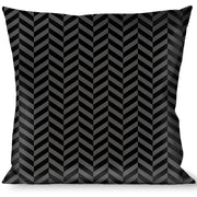 Buckle-Down Throw Pillow - Herringbone Black/Gray Throw Pillows Buckle-Down   