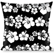 Buckle-Down Throw Pillow - Hibiscus Black/White Throw Pillows Buckle-Down   