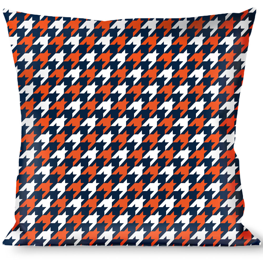 Buckle-Down Throw Pillow - Houndstooth Navy/Orange/White Throw Pillows Buckle-Down   