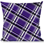 Buckle-Down Throw Pillow - Houndstooth Gray/Purple/White Throw Pillows Buckle-Down   