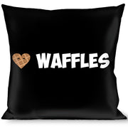 Buckle-Down Throw Pillow - I Heart Waffles Text Throw Pillows Buckle-Down   