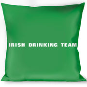 Buckle-Down Throw Pillow - IRISH DRINKING TEAM Green/White Throw Pillows Buckle-Down   